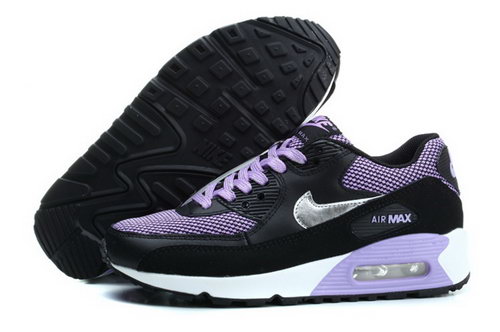Nike Air Max 90 Womenss Shoes Black Purple New Portugal